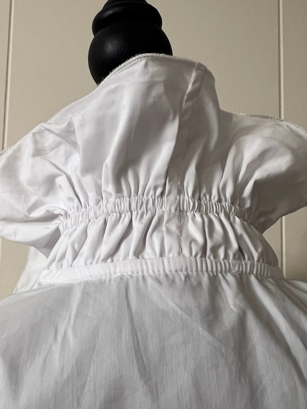 AKIRA Calista Statement Ruffle Collar Button Down Blouse White NWT Size S - Picture 5 of 15